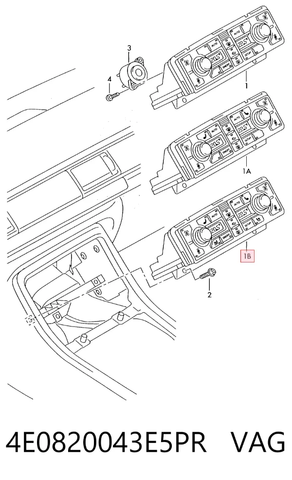 Unidade de controlo dos modos de aquecimento/condicionamento Audi A8 D3
