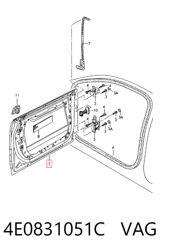 Porta dianteira esquerda Audi A8 D3