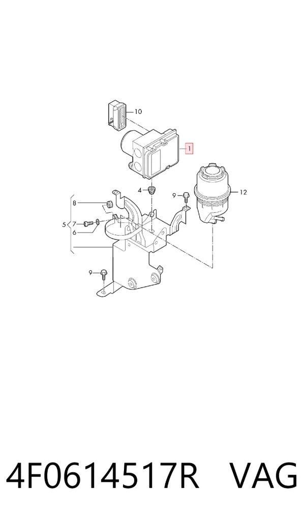 Unidade hidráulico de controlo ABS 4F0614517R VAG