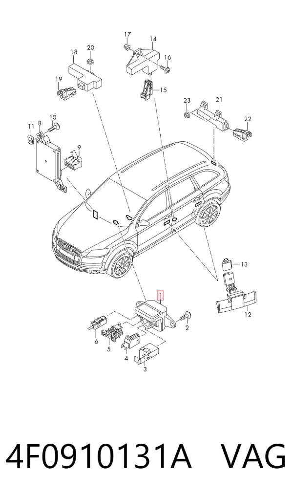 Grupo de contato de fecho de ignição Audi A6 C6