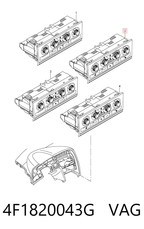 Unidade de controlo dos modos de aquecimento/condicionamento Audi A6 C6