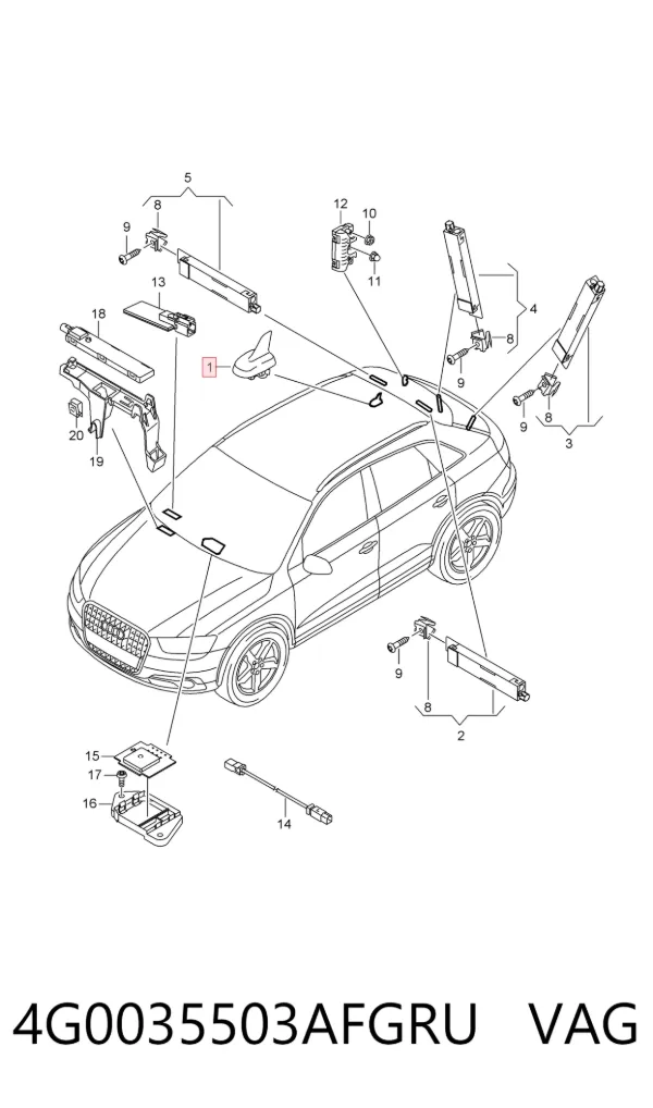 Antena Audi TT FV3, FVP