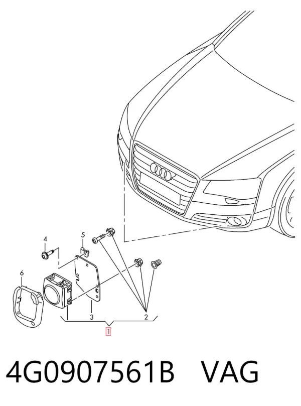 Sensor de radar de distância 4G0907561B VAG