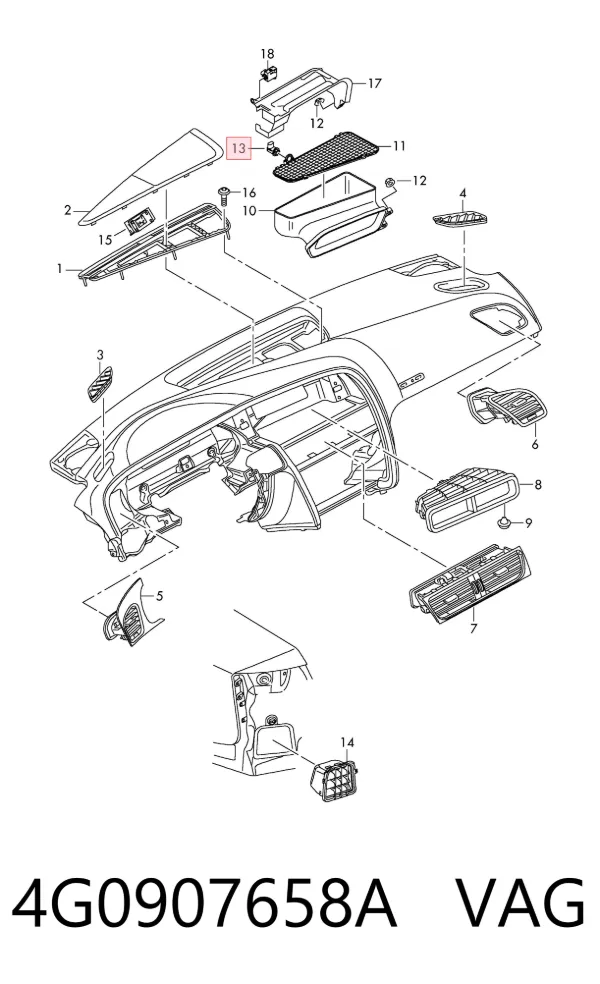 Sensor de sujidade de ar 4G0907658A VAG
