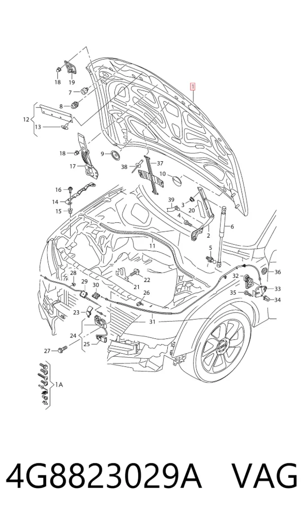 Capota 4G8823029A VAG
