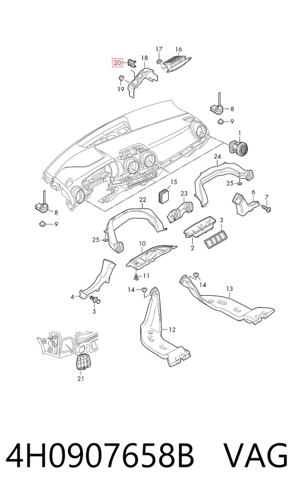Sensor de sujidade de ar 4H0907658B VAG