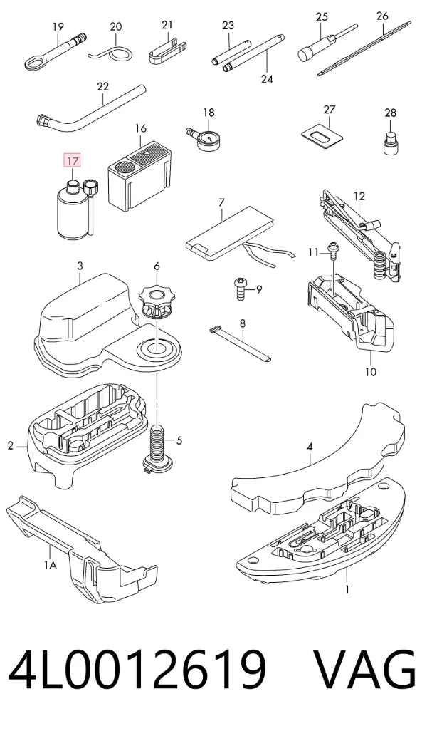 Selante para os pneus 4L0012619 VAG
