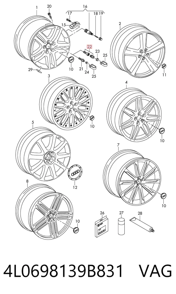  4L0698139B831 VAG