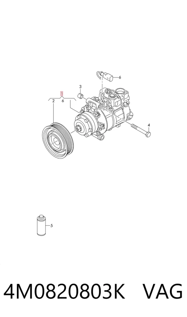 Compressor de aparelho de ar condicionado 4M0820803K VAG