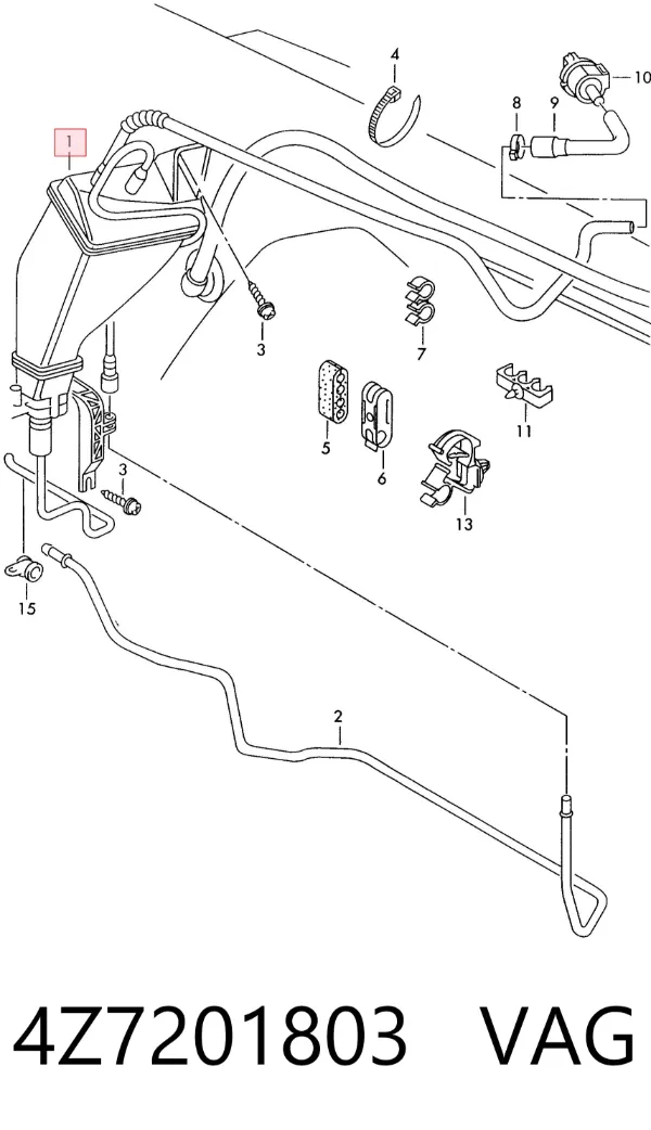 Adsorvedor dos vapores de combustível Audi A6 Allroad C5