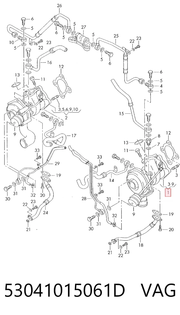 Turbina 53041015061D VAG