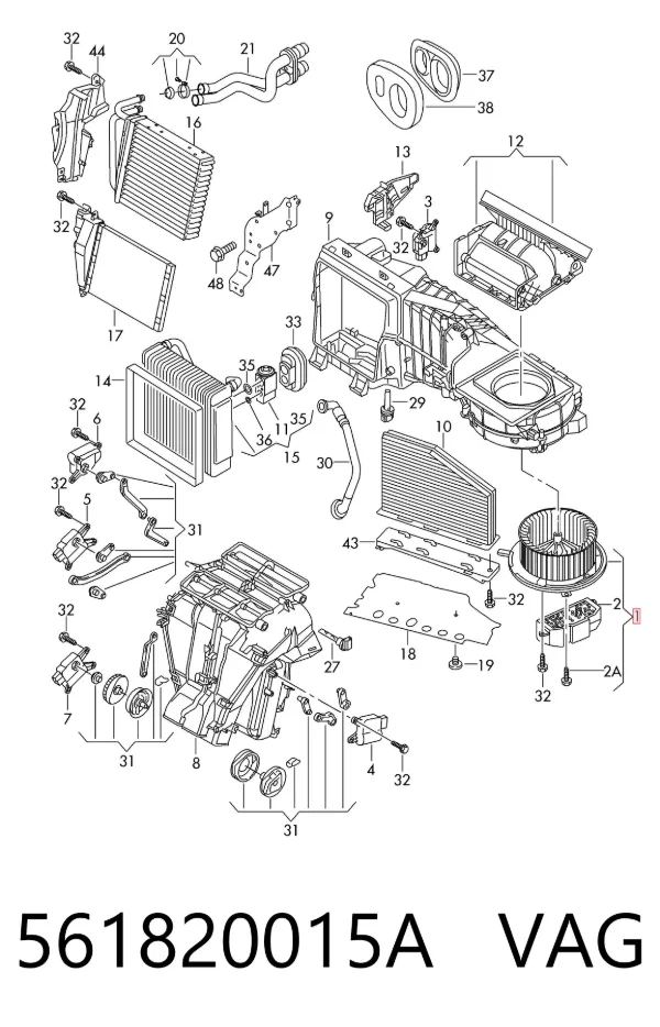 Motor de ventilador de forno (de aquecedor de salão) 561820015A VAG