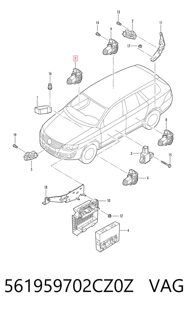 Motor de acionamento de vidro da porta dianteira direita 561959702CZ0Z VAG