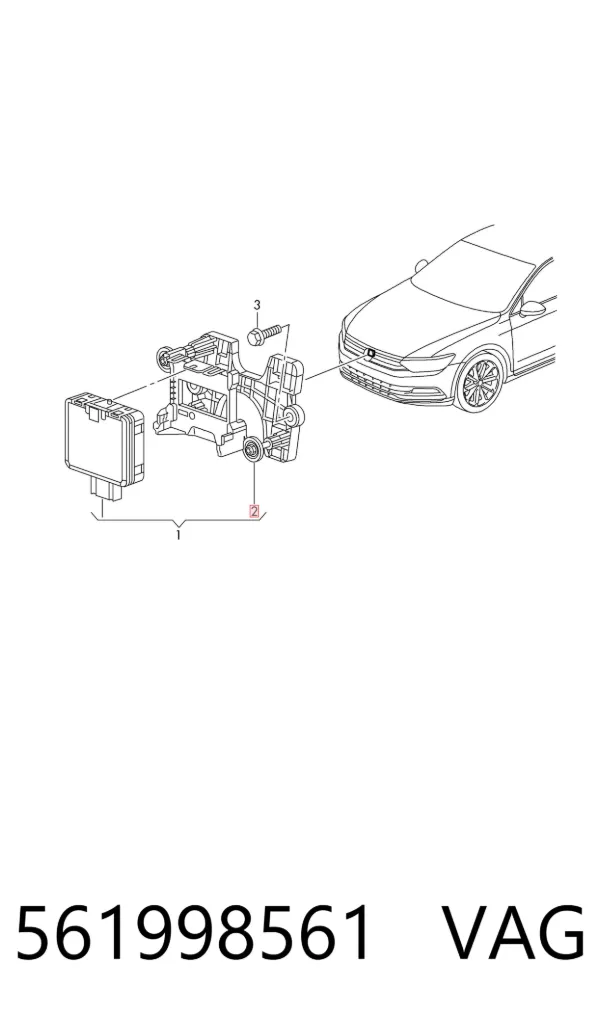 Consola de radar de controlo de cruzeiro (distronic) 561998561 VAG