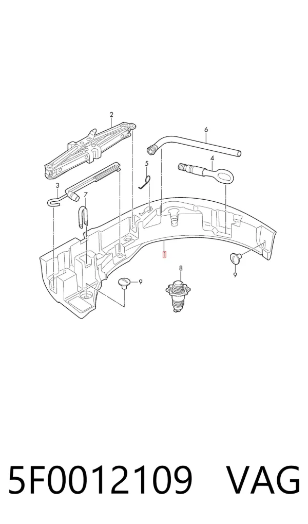 Caixa de ferramentas 5F0012109 VAG