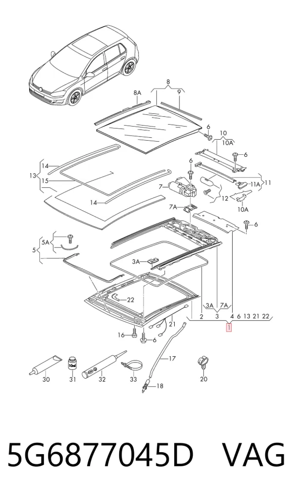 Guia de alcapão 5G6877045D VAG