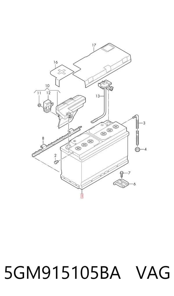 Bateria recarregável (PILHA) 5GM915105BA VAG