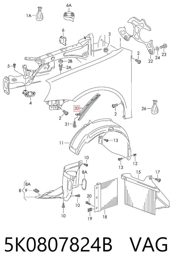  5K0807824B VAG