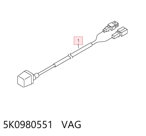 Câmara do sistema para asseguramento de visibilidade 5K0980551 VAG