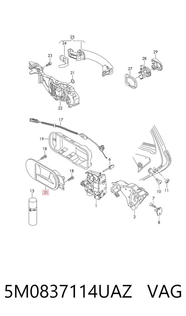  5M0837114UAZ VAG
