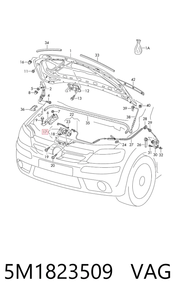 Fecho da capota Volkswagen Golf PLUS VI