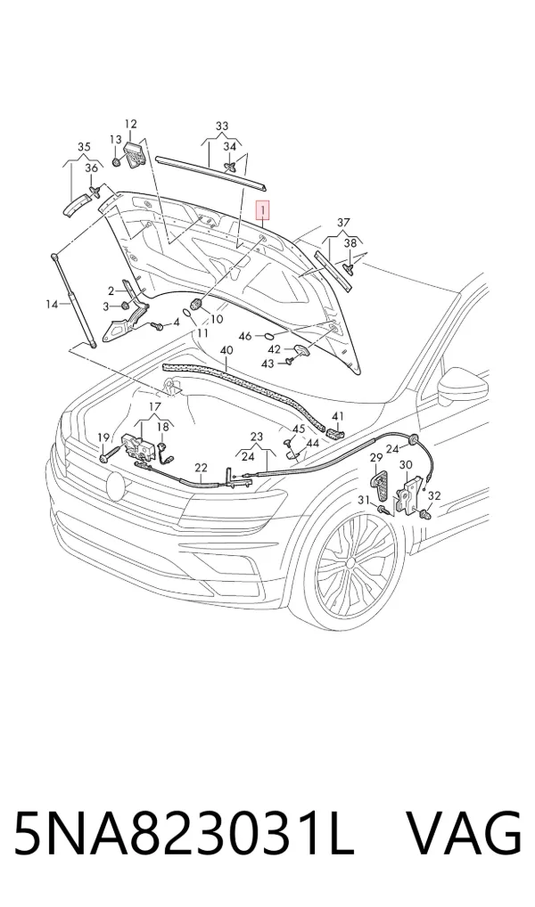 Capota 5NA823031L VAG