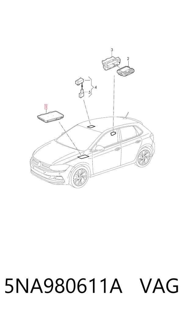 Antena 5NA980611A VAG