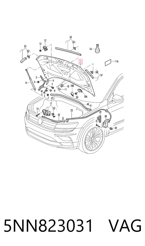 Capota 5NN823031 VAG