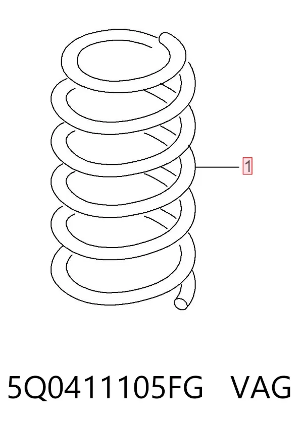 Mola dianteira 5Q0411105FG VAG