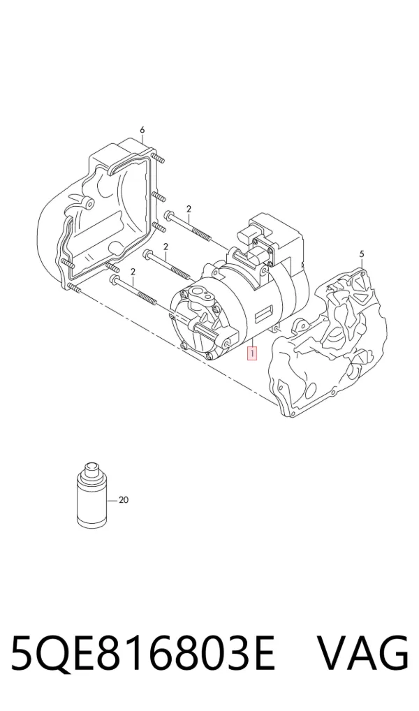 Compressor de aparelho de ar condicionado 5QE816803E VAG