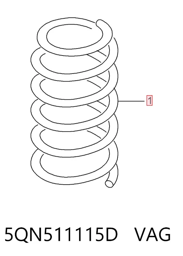 Mola traseira 5QN511115D VAG