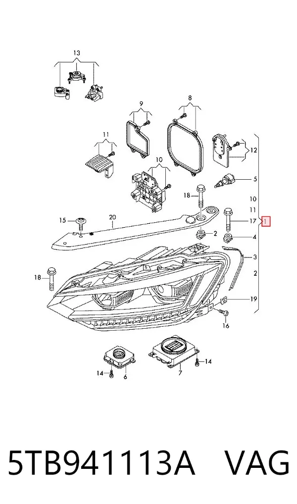 Luz esquerda 5TB941113A VAG
