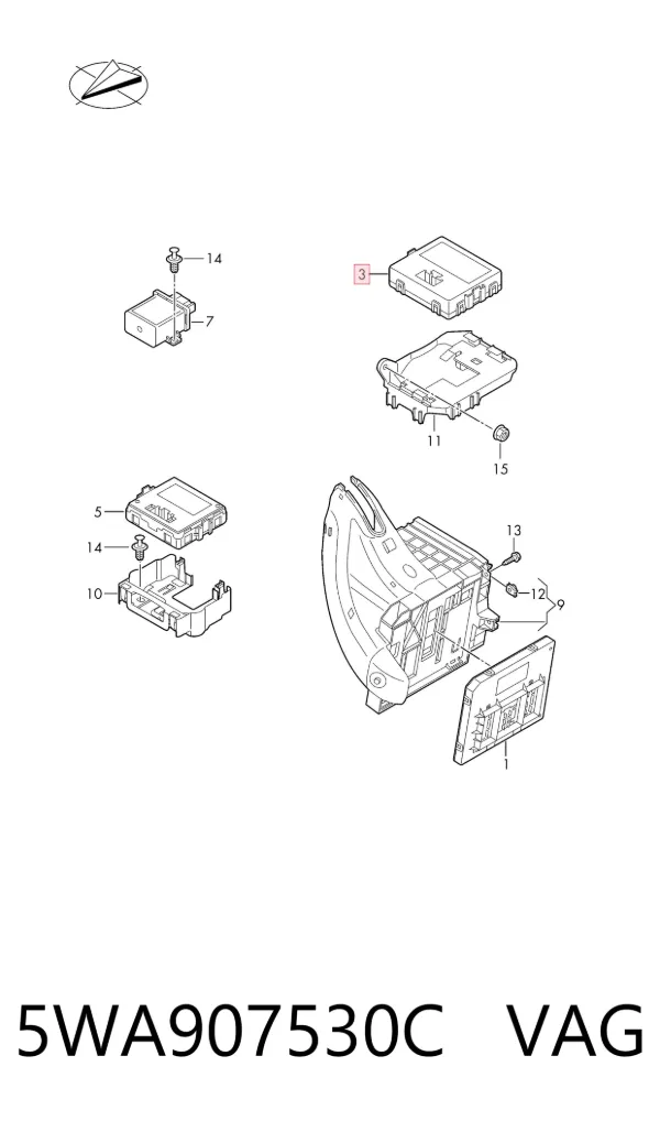 Módulo "Interface de diagnóstico" 5WA907530C VAG