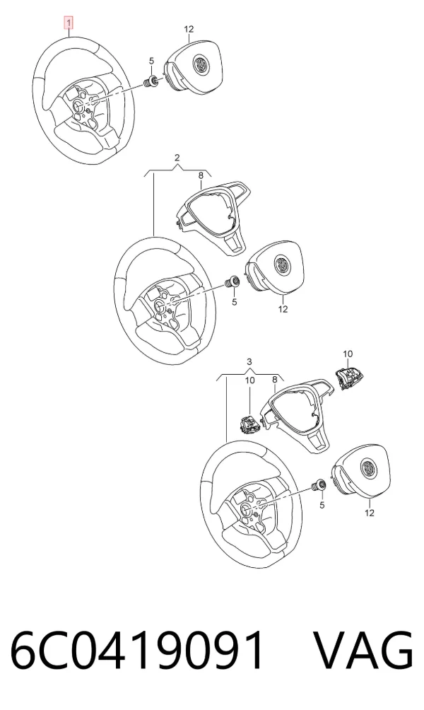 Volante 6C0419091 VAG
