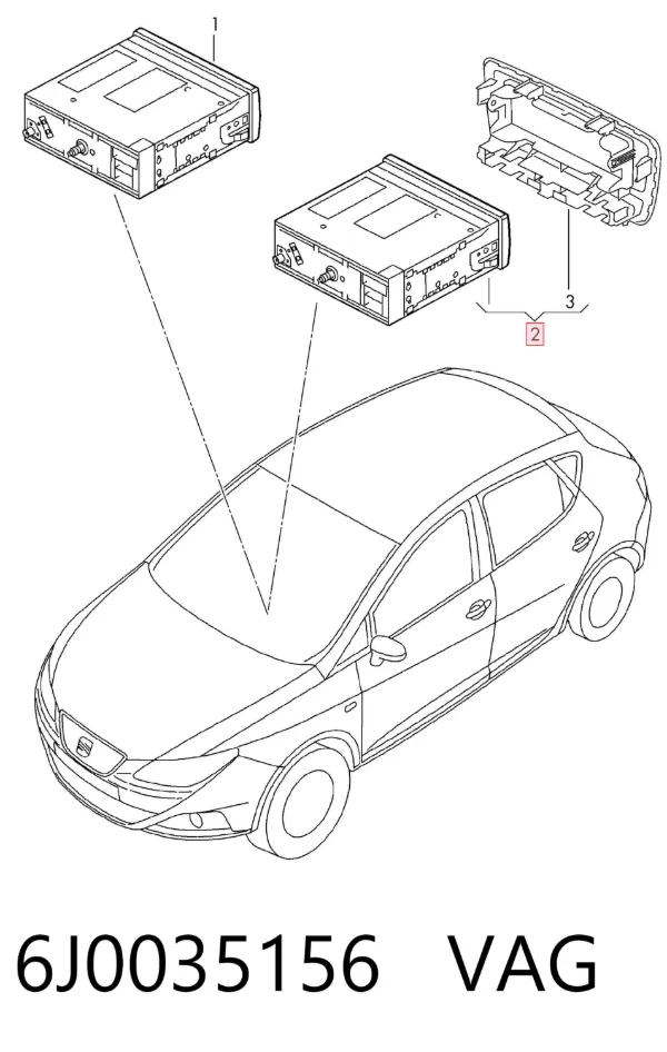 Aparelhagem de som (rádio AM/FM) Seat Ibiza IV