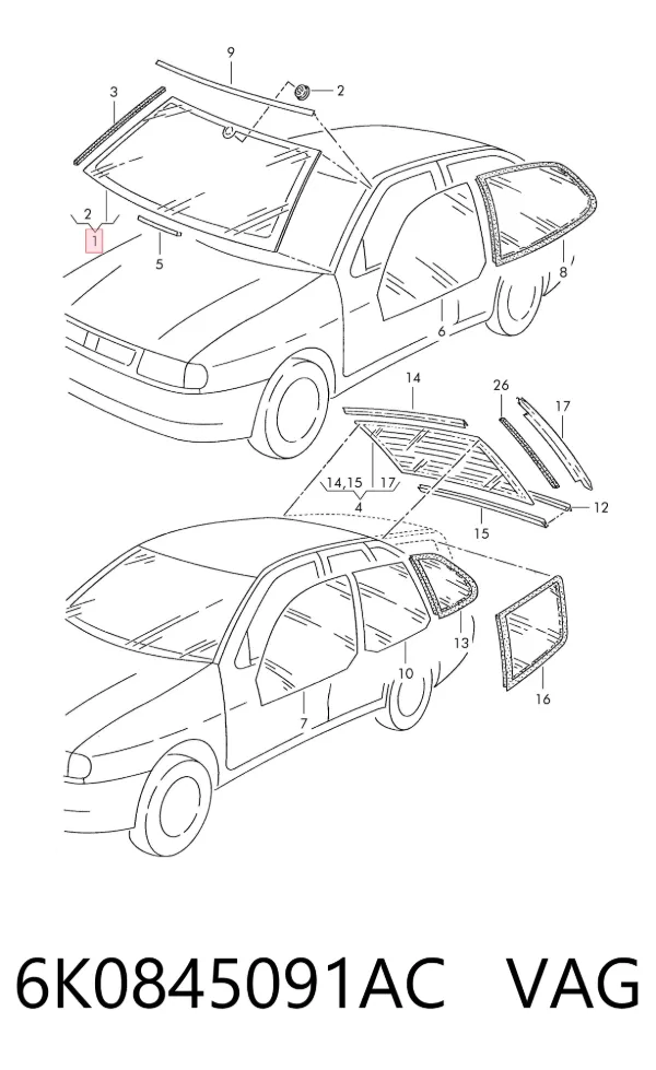 Pára-brisas Seat Ibiza II