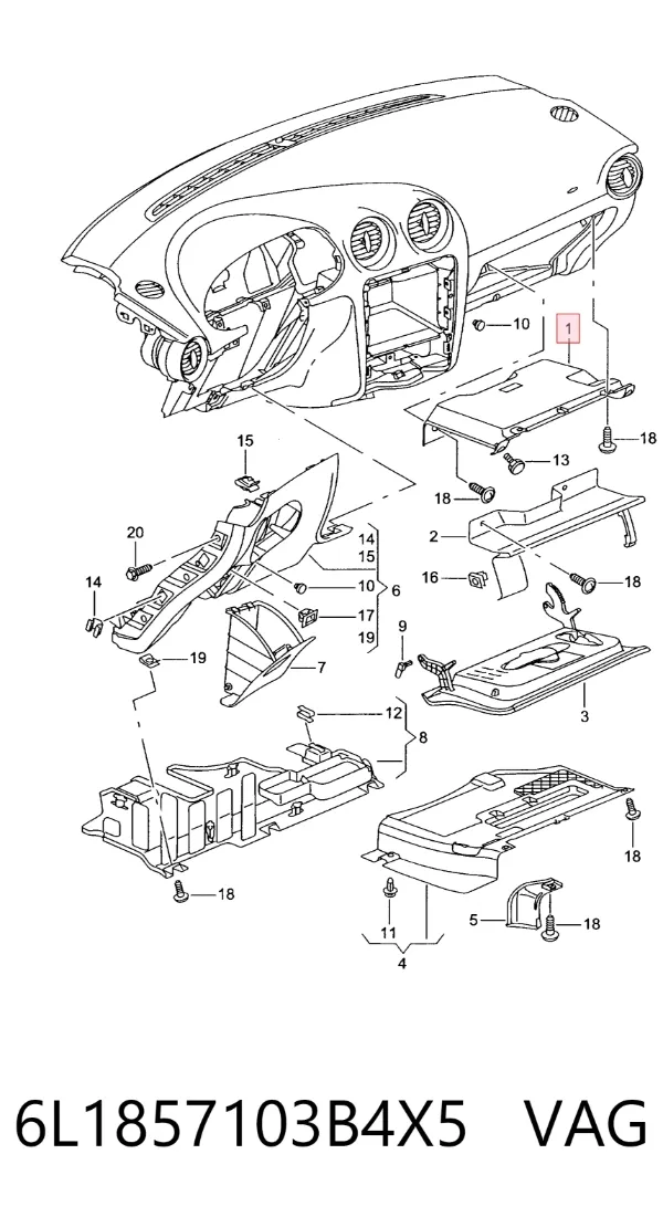  6L1857103B4X5 VAG