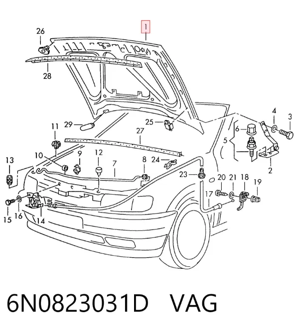 Capota 6N0823031D VAG