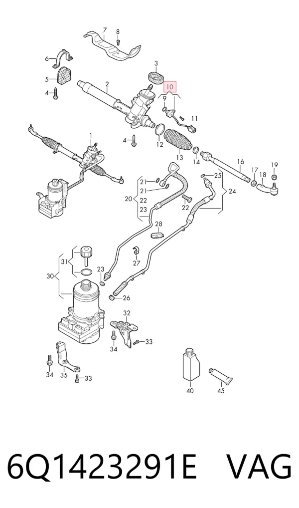 Sensor do ângulo de viragem do volante de direção 6Q1423291E VAG