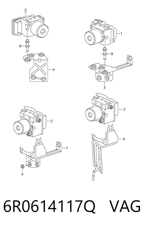 Unidade hidráulico de controlo ABS 6R0614117Q VAG