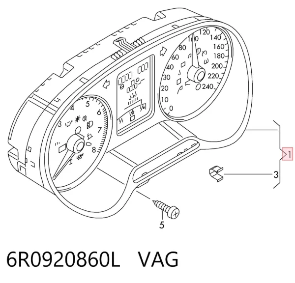 Painel de instrumentos (quadro de instrumentos) 6R0920860L VAG