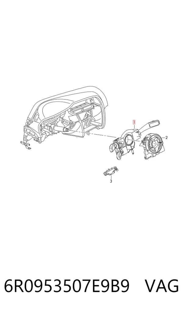 Comutador instalado na coluna da direção, montado Seat Ibiza IV ST