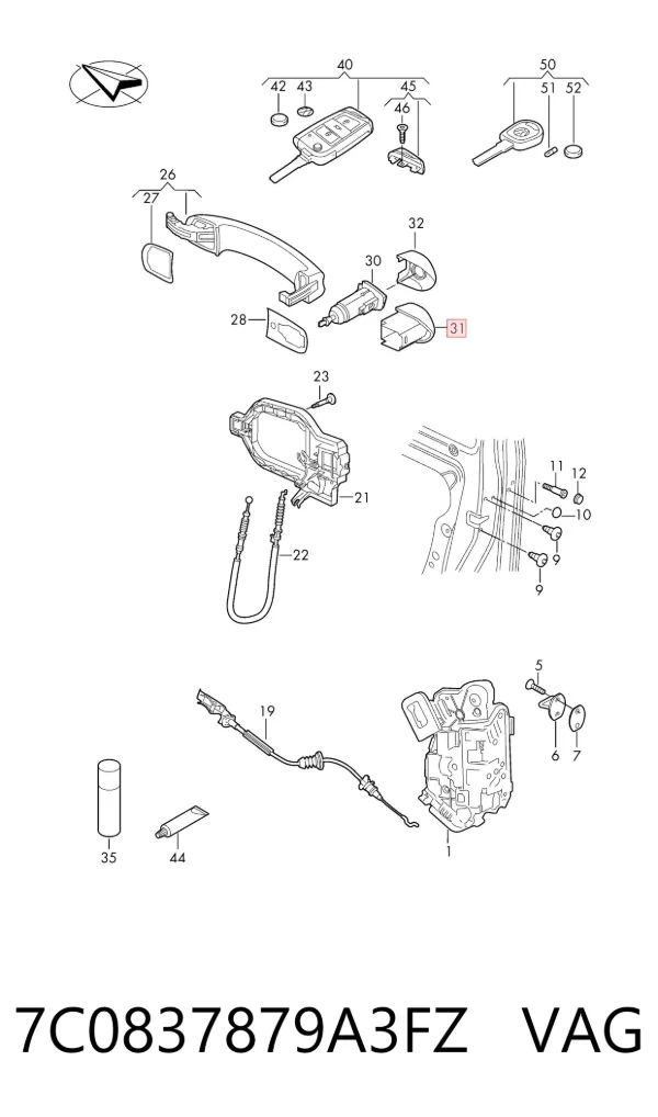  7C0837879A3FZ VAG