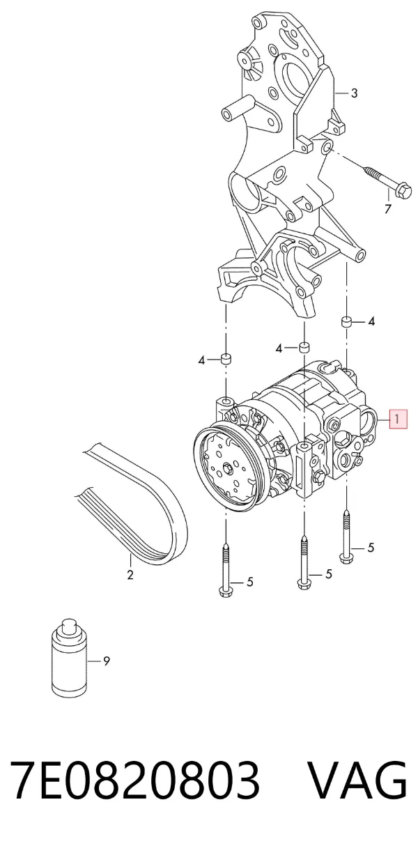 Compressor de aparelho de ar condicionado 7E0820803 VAG