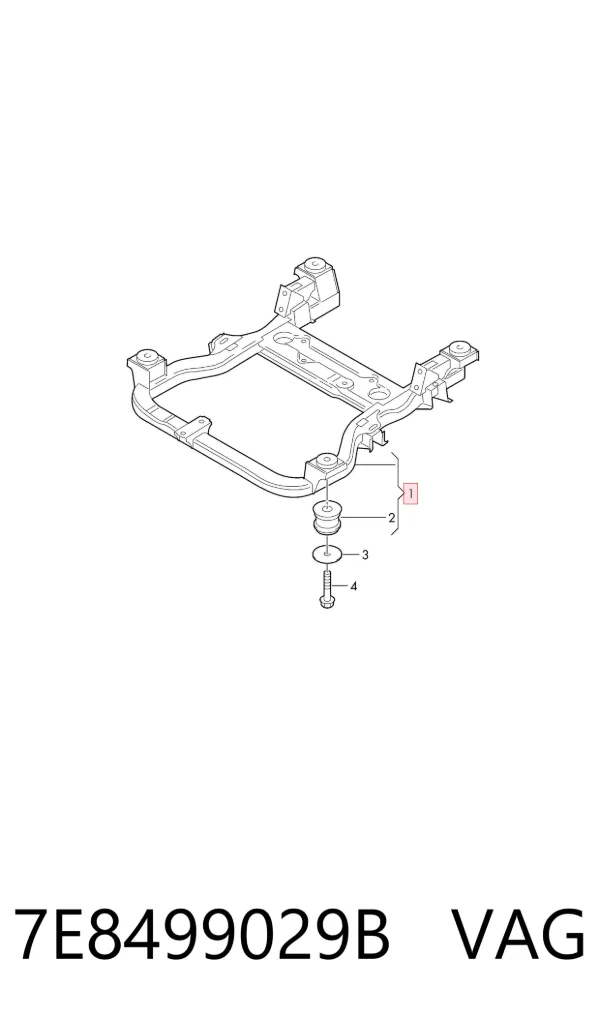 Viga de suspensão dianteira (plataforma veicular) 7E8499029B VAG