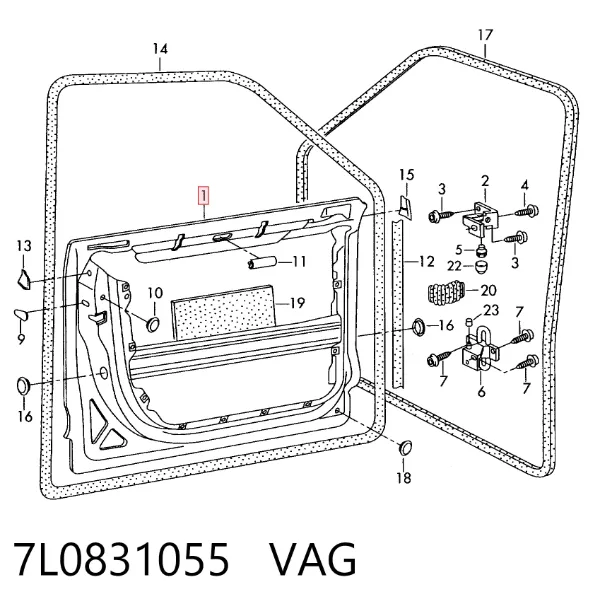 Porta dianteira esquerda Volkswagen Touareg I