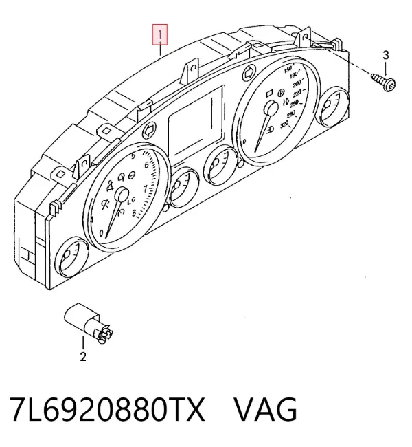 Painel de instrumentos (quadro de instrumentos) 7L6920880TX VAG