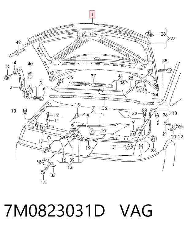 Capota 7M0823031D VAG