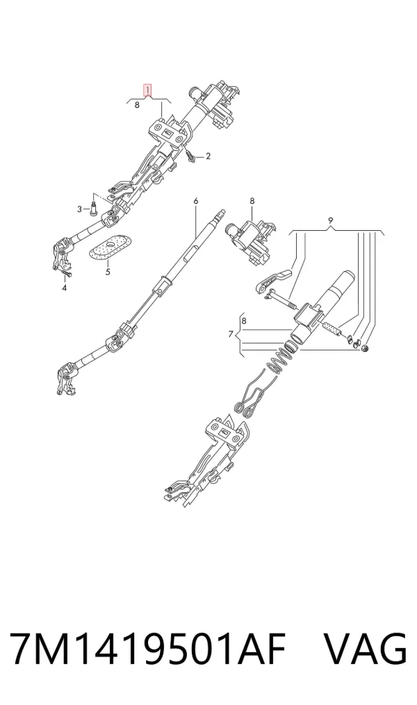 Coluna da direção Volkswagen Sharan I