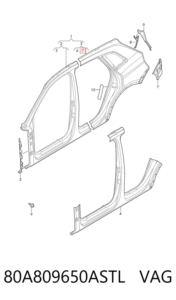  80A809650ASTL VAG
